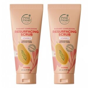 Lot 2pc New Petal Fresh True Radiant Complexion Resurfacing Scrub Papaya Vitamin